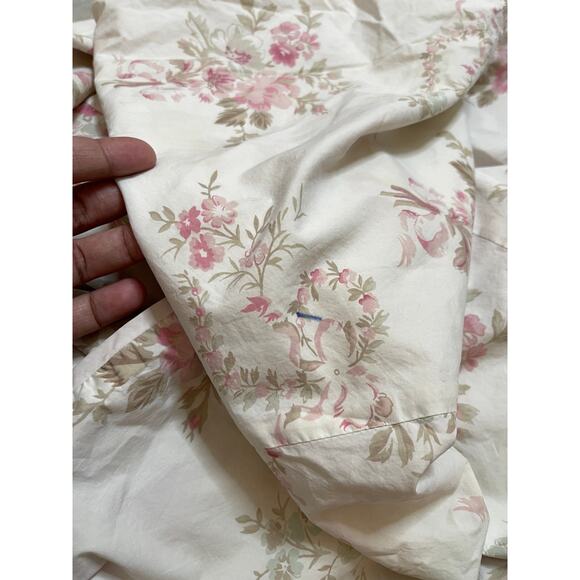 Vintage Rachel Ashwell Shabby Chic Floral Pink Duvet Cover Twin - Picture 4 of 12